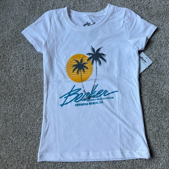 Nwt Becker Surfboards Hermosa Beach, Ca Girls Size Xs 6 Short Sleeve Tshirt